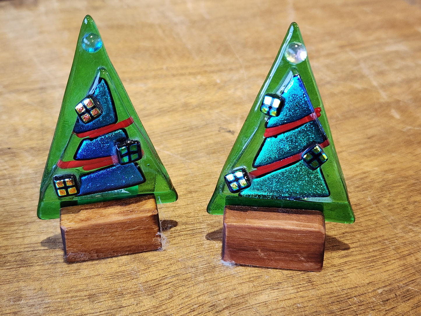 Glass Art Christmas Trees