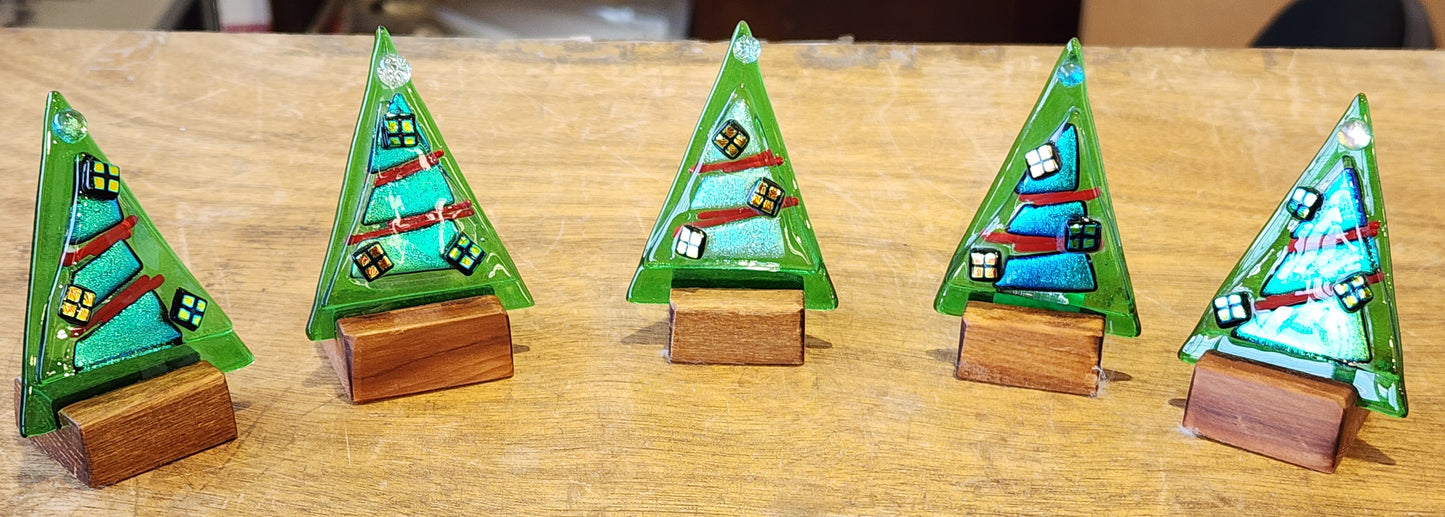 Glass Art Christmas Trees