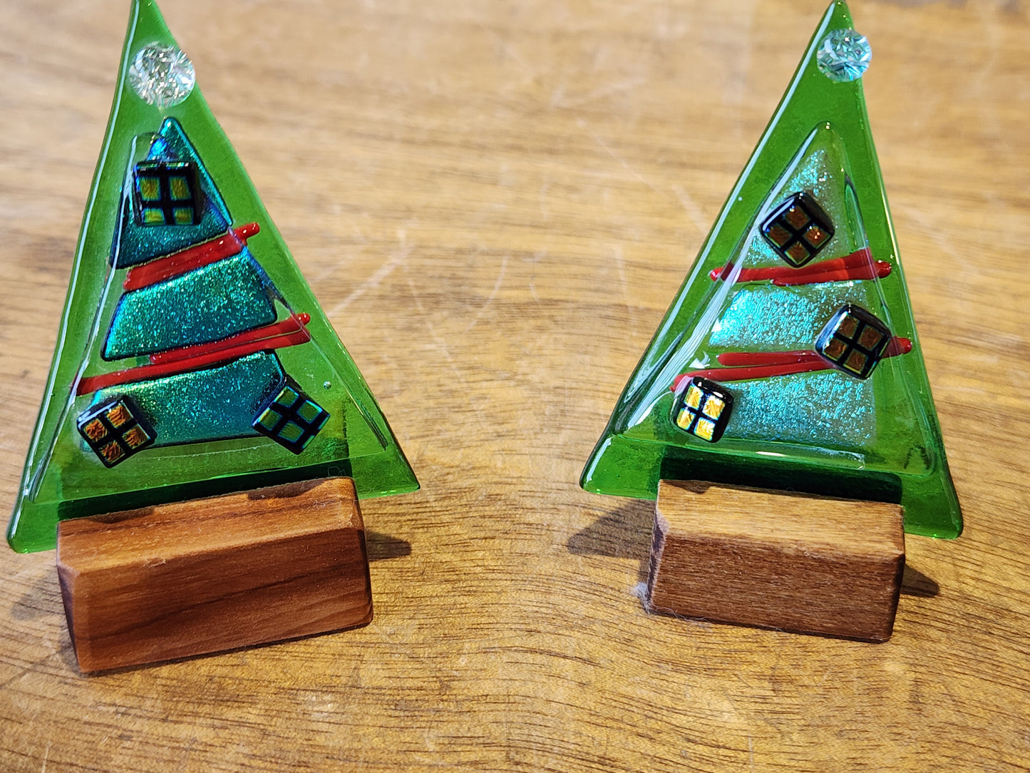 Glass Art Christmas Trees